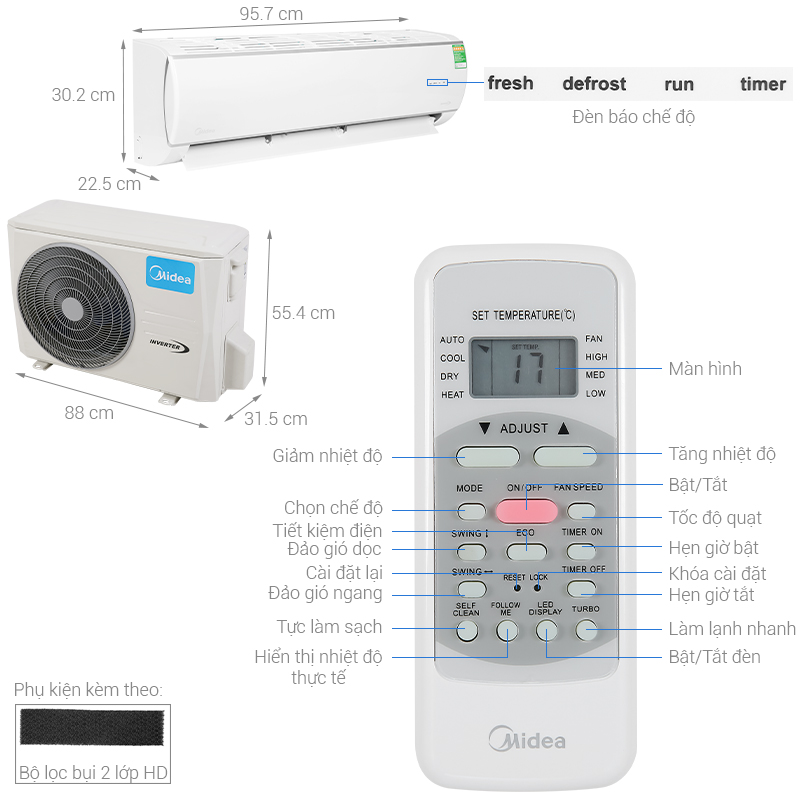 Trả Góp midea-msafa-18crdn8-note-bt1 Máy lạnh Midea Inverter 2 hp MSAFA-18CRDN8  